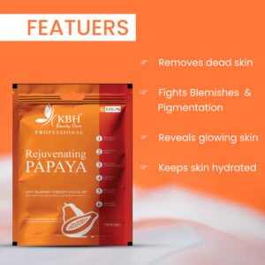 KBH Papaya Facial Kit – 6 Steps Single use Facial Kit